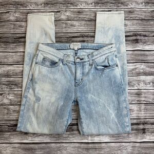 Current/Elliott Women's City Bleach Destroy The Ankle Skinny Jeans 27 Distressed